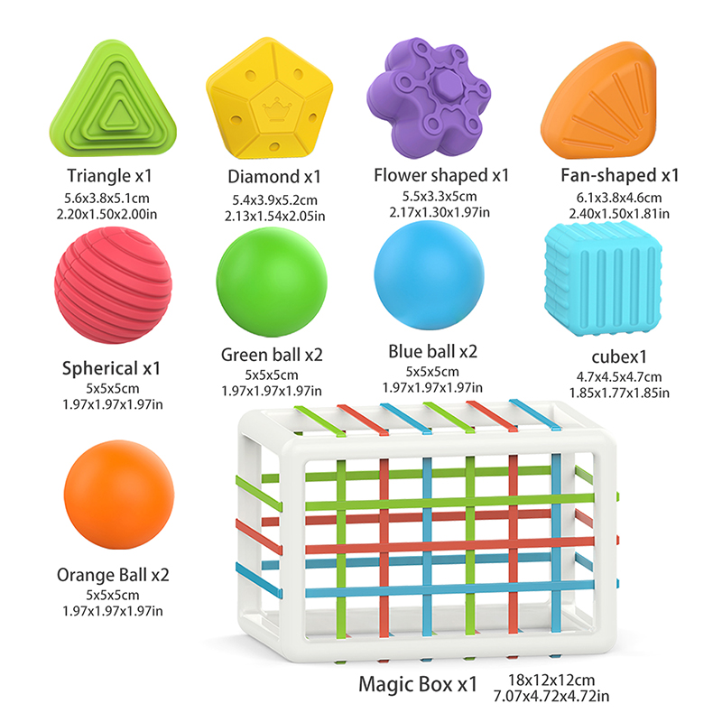 Juguete de rompecabezas de coordinación mano-ojo deportivo con bloques de color en forma de cubo para niños