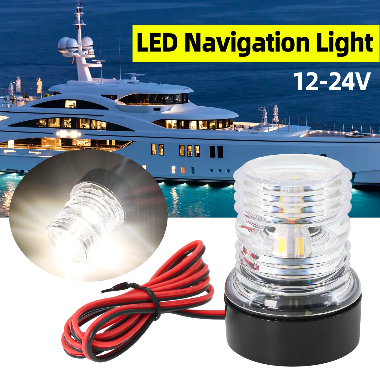 12 V Marine Navigatie Licht LED Anker Licht 360 Graden All Round Zeillamp Navigatie Signaal Indicator Voor Marine Boot jacht