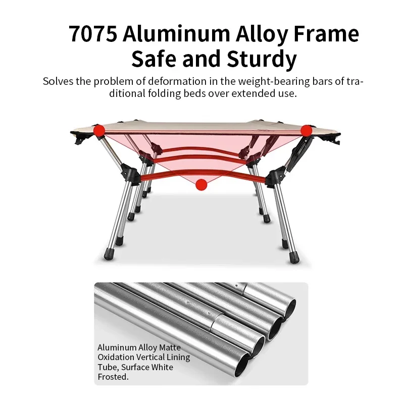 Draagbare Camping Cot Lichtgewicht Opvouwbaar Slaapbed Toerist Wandelen Backpacking Opvouwbare Tent Bed Outdoor Eenpersoonsbedden