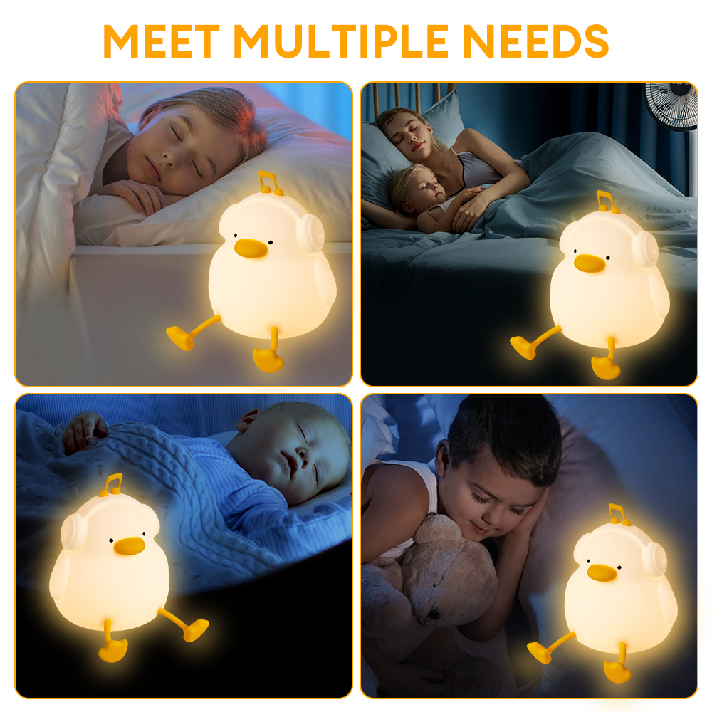 Silikon Ente Licht LED Touch Sensor Nachtlicht Dimmbare Baby Schlaf Lampe mit Timer Wiederaufladbare Pat Licht Schlafzimmer Nachttisch Lampe