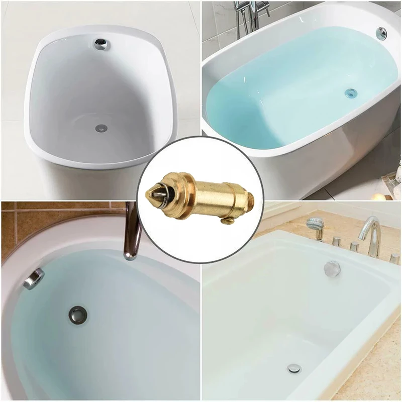ปลั๊กสปริงวาล์วตีกลับทองเหลืองอ่างล้างหน้า Bath เปลี่ยนขยะ Easy Pop Up คลิก Clack Plug Bolt ฤดูใบไม้ผลิกลไก Part