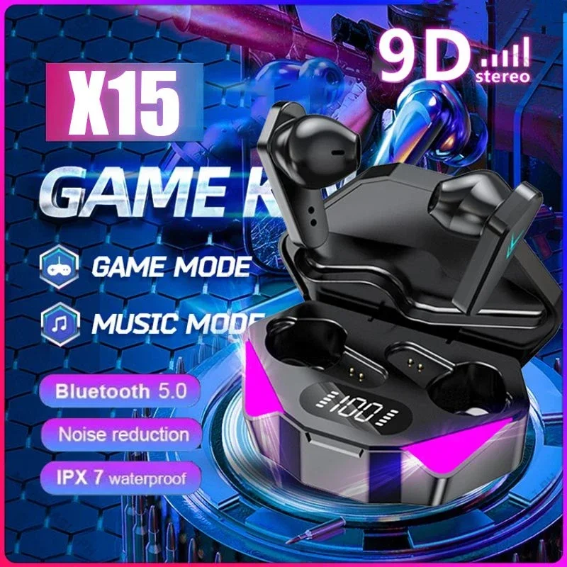 X15 Auricolare Tws all'ingrosso Bluetooth senza fili senza scatola V5.1 Cuffie auricolari Blutooth Apparecchi acustici Sport Gamer Auricolare Telefono