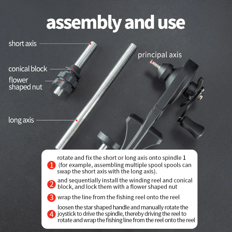 LINNHUE Leggero Linea di Pesca Avvolgitore Spooler Antiruggine Robusto Avvolgitore di Linea Spinning Baitcasting Reel Accessori per Attrezzi da Pesca