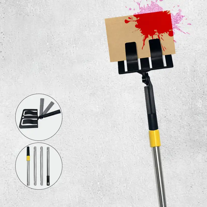 Baffle Holder With Extension Pole 360 Degree Rotation For Paint Color Separation Prevent Splashing Detachable Cleaning Tools