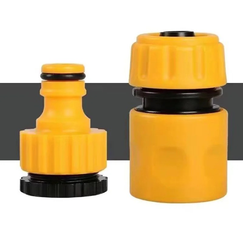 ชุดข้อต่อสายยางแบบเร็ว 6 ชิ้น ทำจากพลาสติก ABS ขนาด 1/2 นิ้ว แบบสองหัวตัวผู้ สำหรับต่อสายยางและท่อ