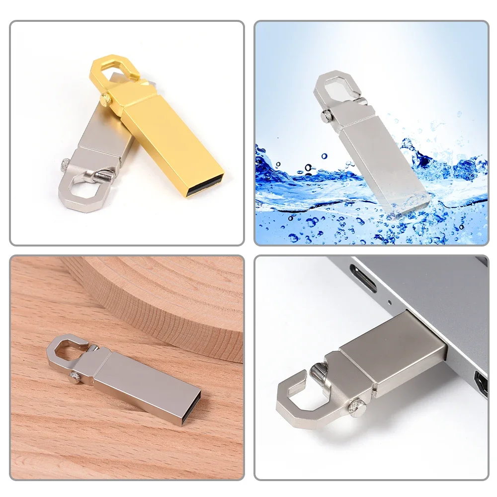 JASTER Free Custom Logo USB Flash Drive 128GB Metal Memory Stick 64GB  100% Real Capacity Pen Drive 32GB Portable U Disk 16GB