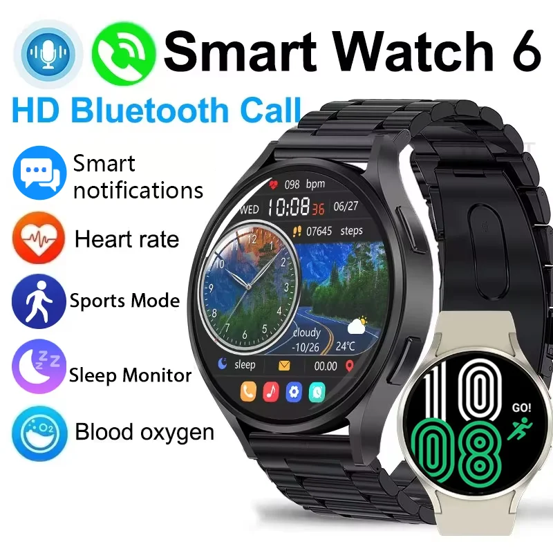KESHUYOU Nowy Damski Smartwatch Modny Zegarek Inteligentny 6 Połączenia Bluetooth Monitorowanie Zdrowia Alarm Męski Smartwatch Sportowy