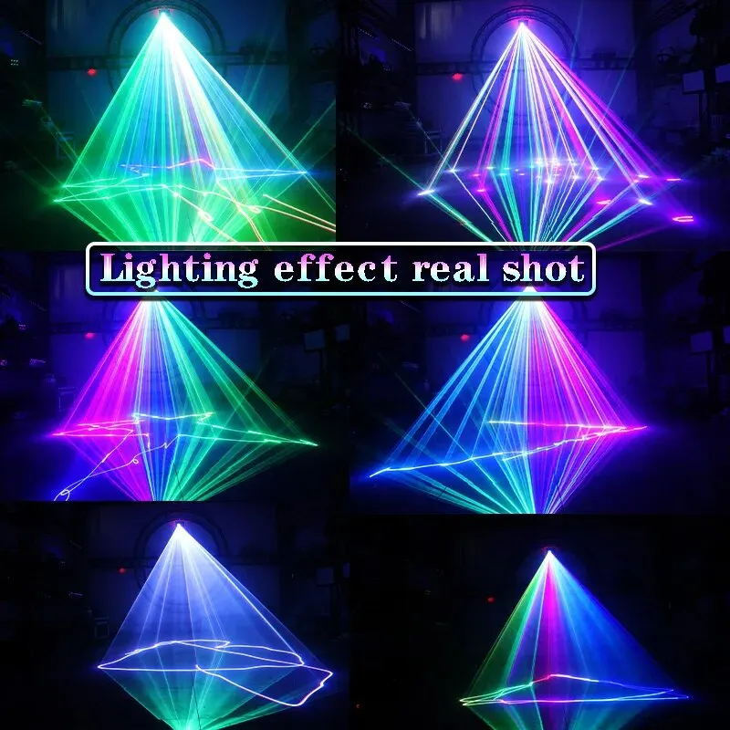 Laser RGB 500MW Skaner linii wiązki Projektor DMX Profesjonalna dyskoteka DJ Wesele Bar Klub Światło sceniczne