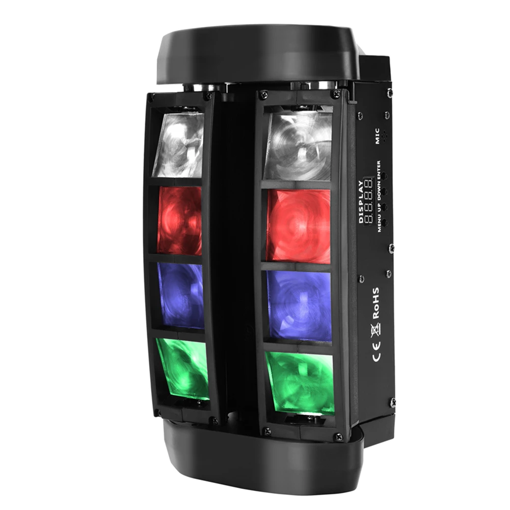 Yiflamefly Spider Stage Light Moving Head Light z 8x10W RGB LEDs Beam DJ Lights For Party Disco Wedding Live Stage Lighting