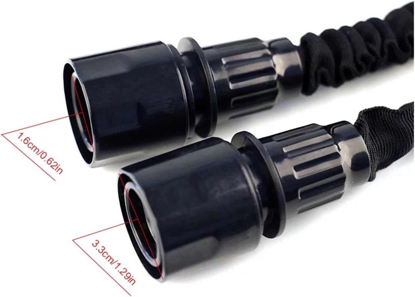 25/50/75/100 FT Pocket Hose Silver Bullet Turbo Shot Nozzle Multiple Spray Patterns Expandable Garden Hose  Fittings