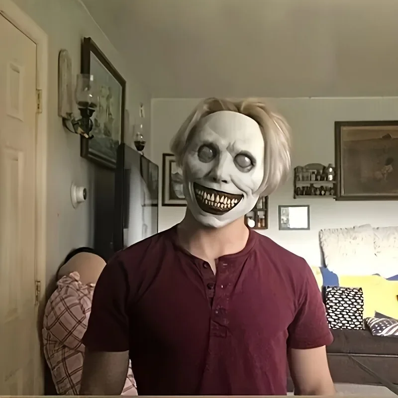 Weihnachts-Zombie-Maske – gruseliger Clown und Dämon, Dual-Gesichts-Design, leicht, atmungsaktiv für Cosplay