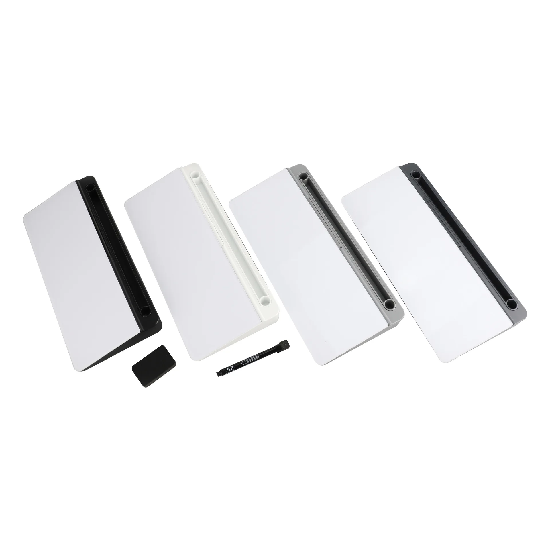 Multifunctional Circular Use Desktop Glass Whiteboard Office  Card Slot Divided Storage Space Saving Whiteboard Easy To Erase