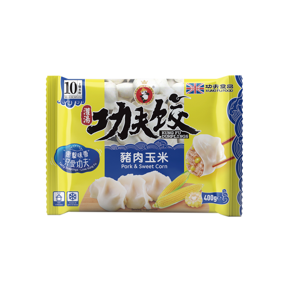 Kung Fu Pork and Corn Dumplings, Pack of 3, 400g per pack