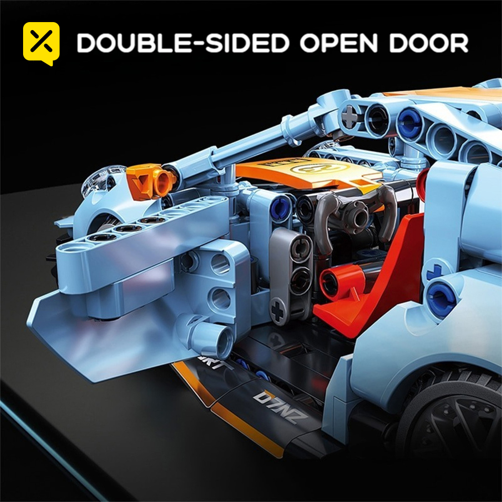 Técnico Racing Sport Car Building Blocks, MOC, Veículo Mecânico, Supercar Puzzle, Cidade Veículo, Brinquedos para Crianças, 523Pcs, 1:18 Modelo, 911TS