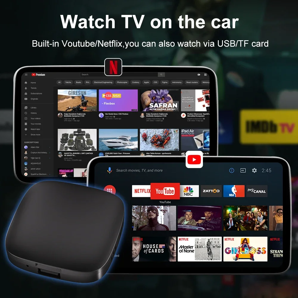 Android13 CarPlay Ai Box draadloze box voor Netflix YouTube draadloze Carplay Android Auto Smart Systems voor bekabelde Carplay