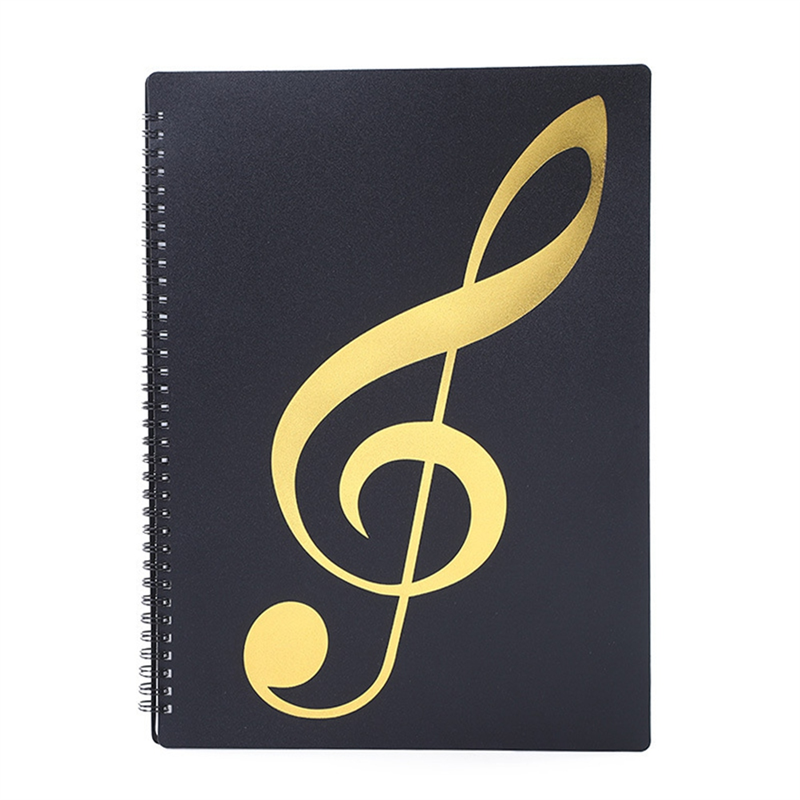 Newest Sheet Music Folder, 60 Pages, Sheet Music/Holder,Fits Letter Size A4, Writable & Detachable Choir Folder (Black)