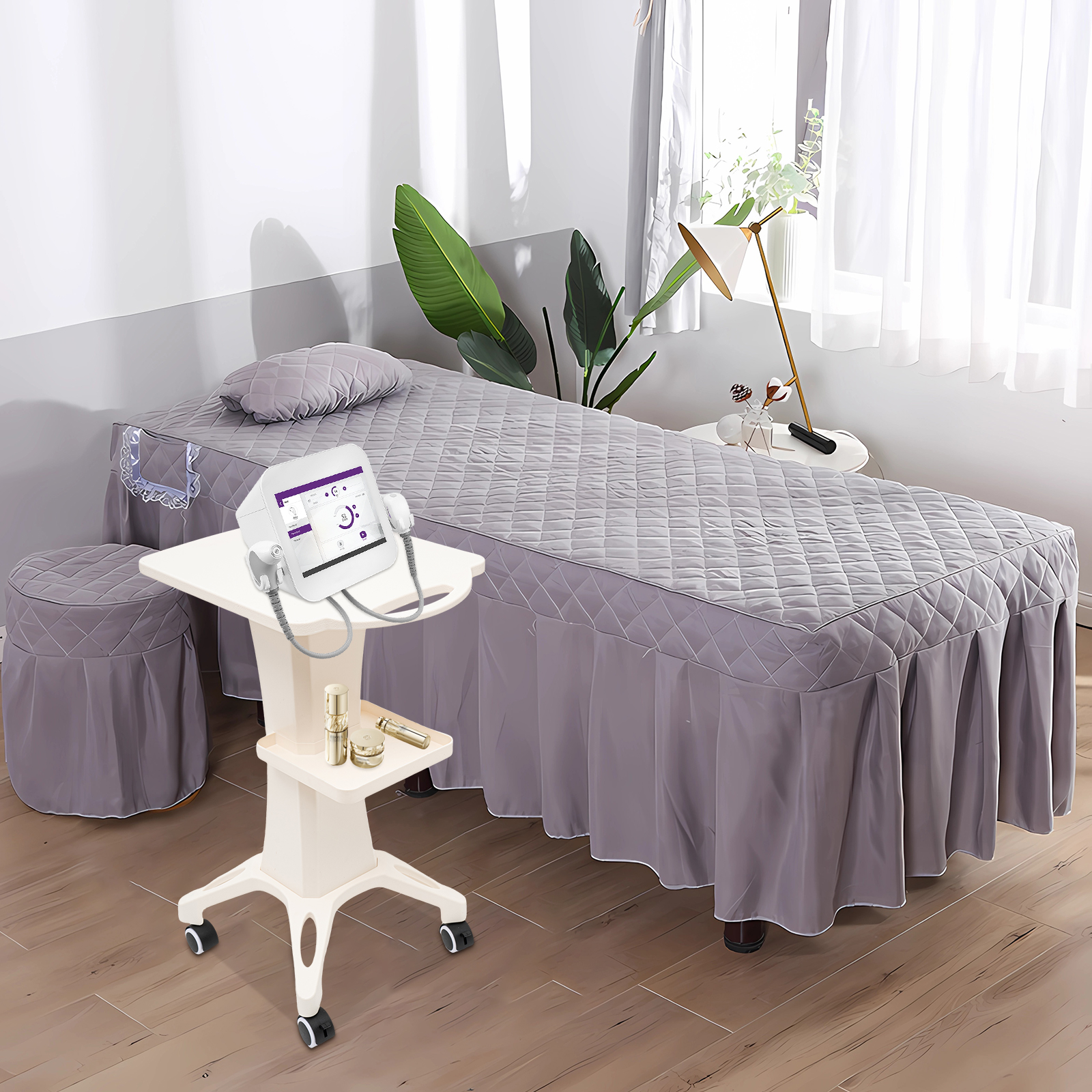 Salonwagen mit geräumiger Stauraum, Kapazität 88,18 Pfund, leicht zu reinigen, stoßfestes ABS-Design