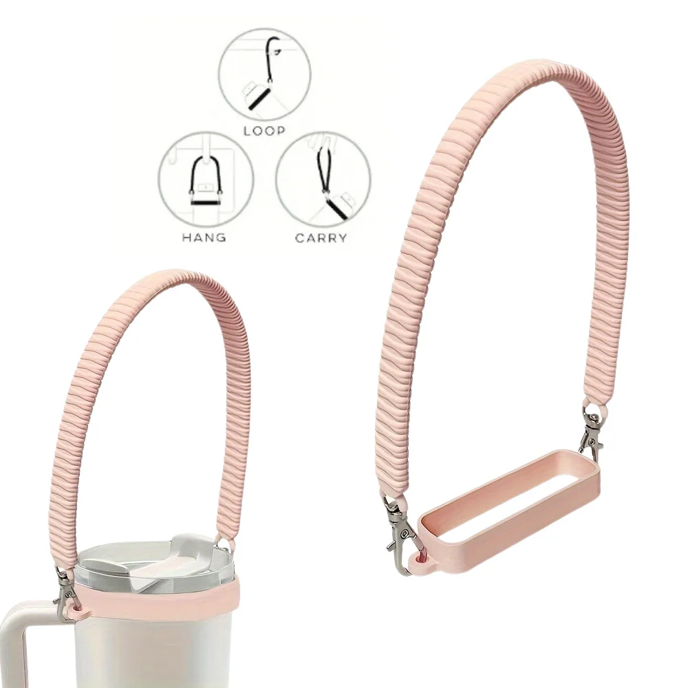 Asa para botella de agua, soporte para botella de agua, correa de silicona suave y duradera para la mayoría de botellas de 8-40oz, accesorios para tazas