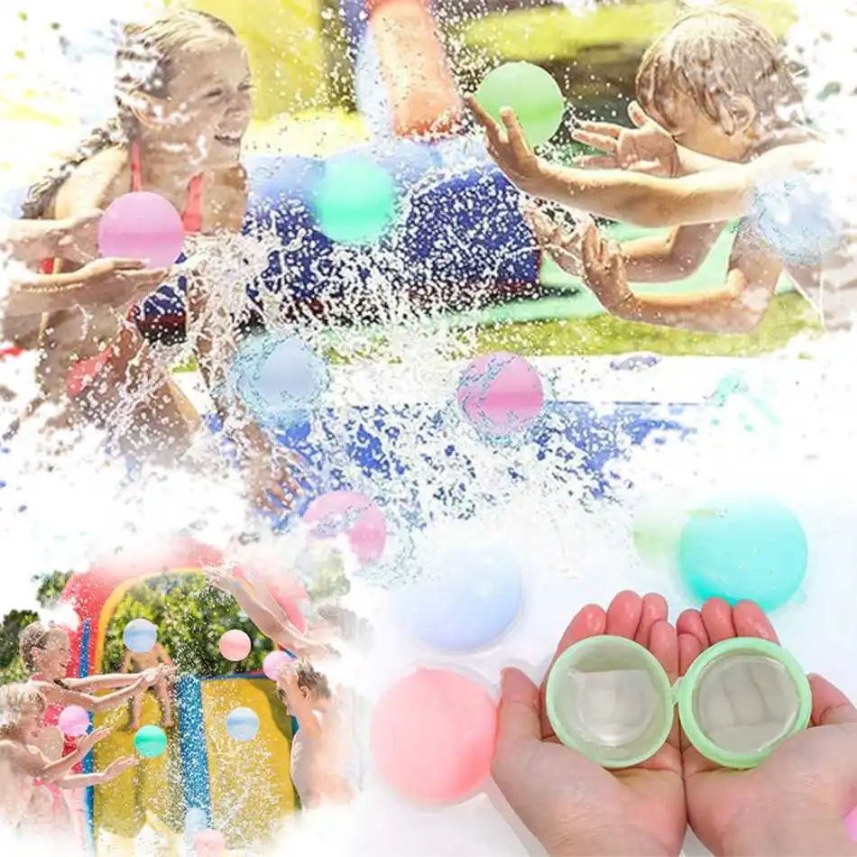 6-60 Stuks Herbruikbare Waterballonnen Quick Fill Zelfsluitende Waterbom Voor Zomer Games Kinderen Volwassen Outdoor activiteiten Speelgoed Cadeau