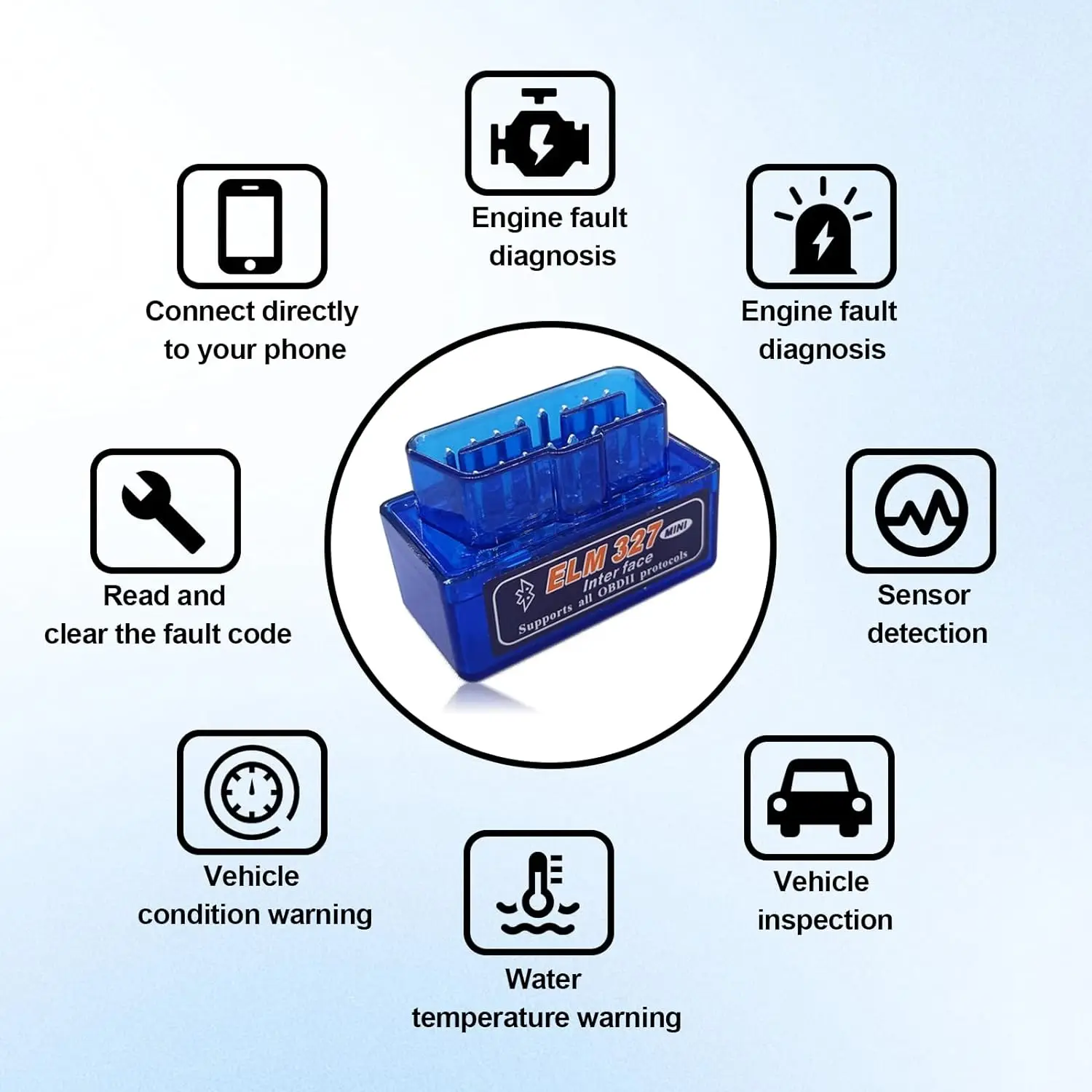 Mini bluetooth elm327 v2.1 v1.5 auto obd scanner leitor de código ferramenta de diagnóstico do carro super elm 327 para protocolos android obdii