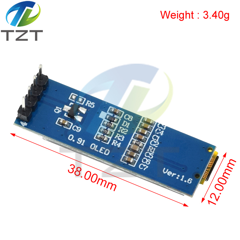 0.91 inch OLED module 0.91" white OLED 128X32 OLED LCD LED Display Module 0.91" IIC Communicate 4PIN