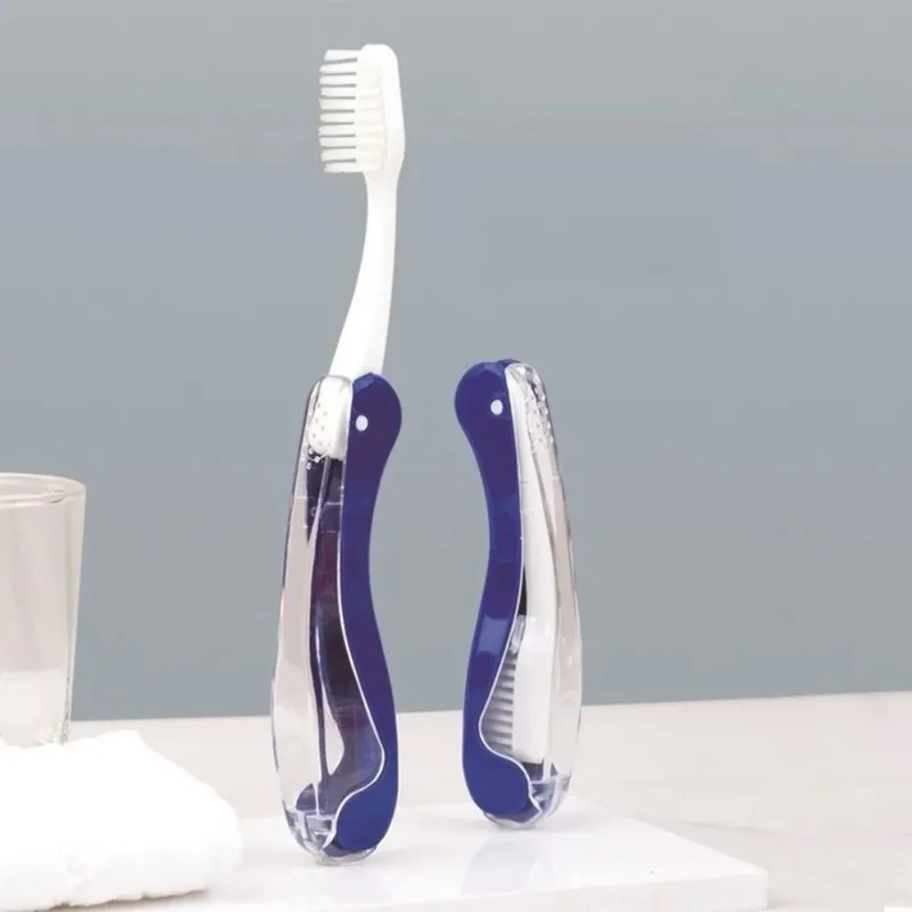 Igiene orale portatile monouso pieghevole da viaggio campeggio spazzolino da denti escursionismo spazzolino da denti strumenti per la pulizia dei denti