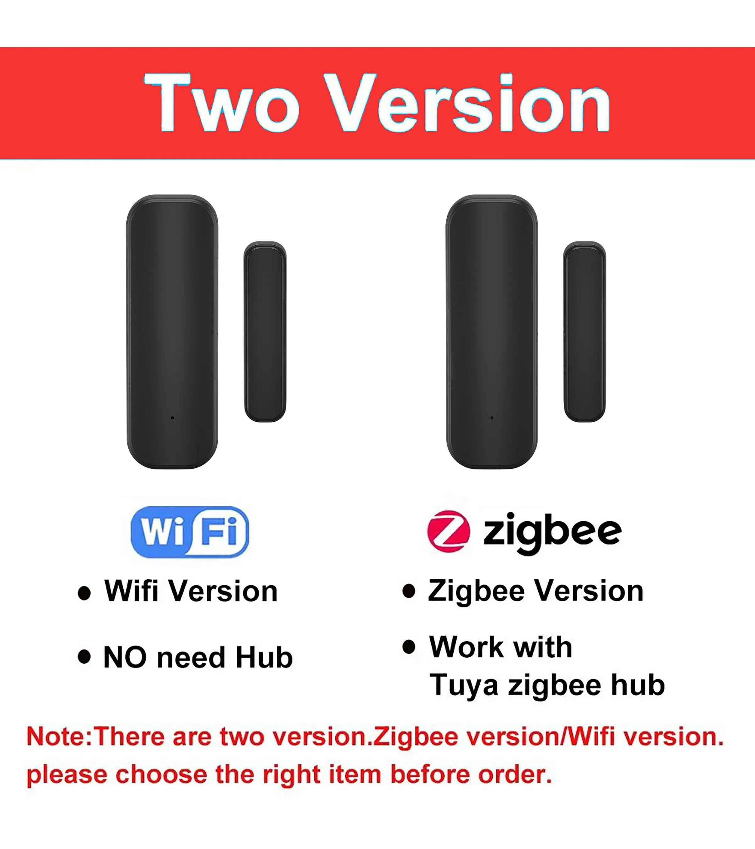 WiFi oder Zigbee Türsensor mit Tuya Smart Life APP Alarm Fenster Magnetsensor Detektor Drahtloser Haustürsensor