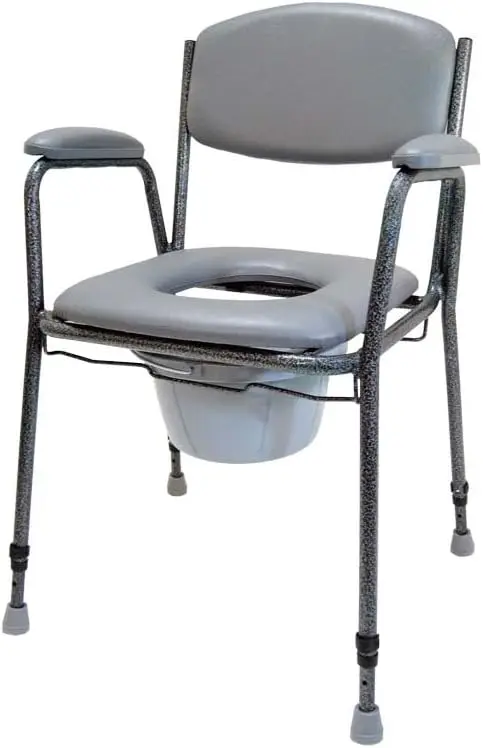 Drive Medical Toilettenstuhl TS 130, schwarz-silber