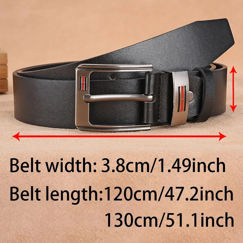Couro genuíno para homens de alta qualidade fivela jeans cowskin cintos casuais negócios cowboy cintura masculino designer moda 2025new