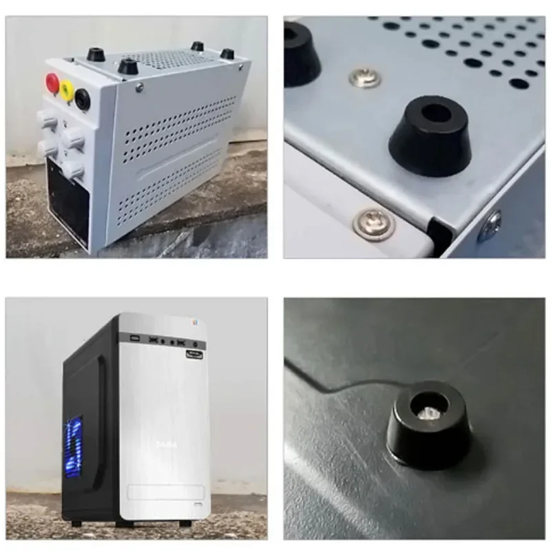 1/2/4/8/12/16/20 Stuks Voet Pad Zwart Rubber Tips Tafel Box Luidspreker Meubels Been Shock Stand Absorber Antislip Met Pakking