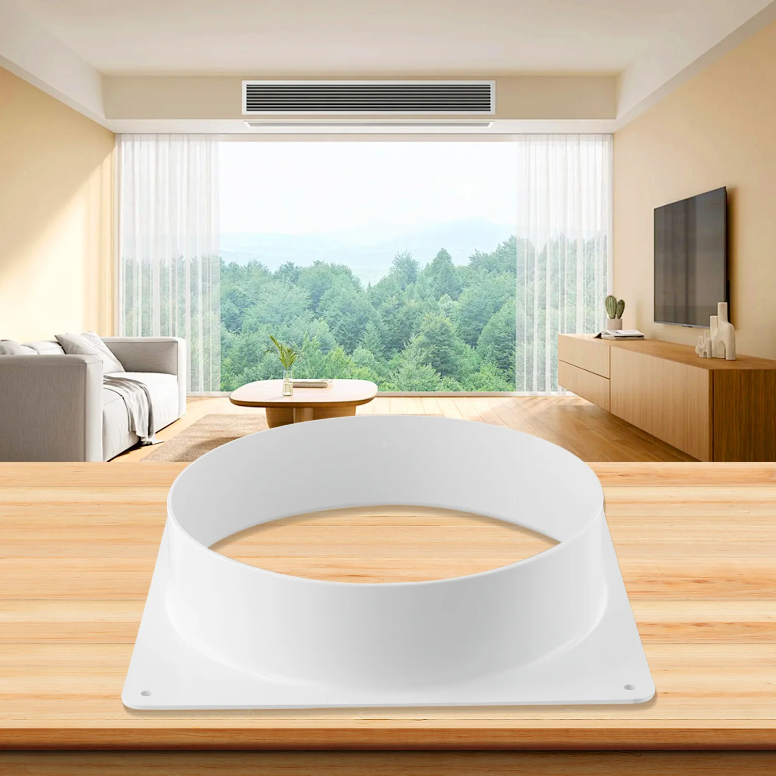 Conector do duto de ventilação de ar flange tubo de ventilação reto ferramentas de duto de plástico componentes do sistema de ventilação de melhoria da casa