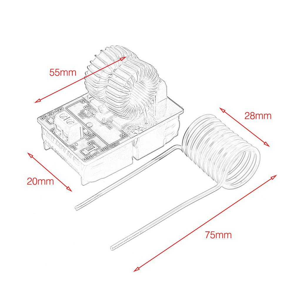 Niedrigen Spannung Induktion Heizung Netzteil Modul Mit Spule ZVS 5V-12V Entwicklung Boards Induktion Heizung Bord dropshipping