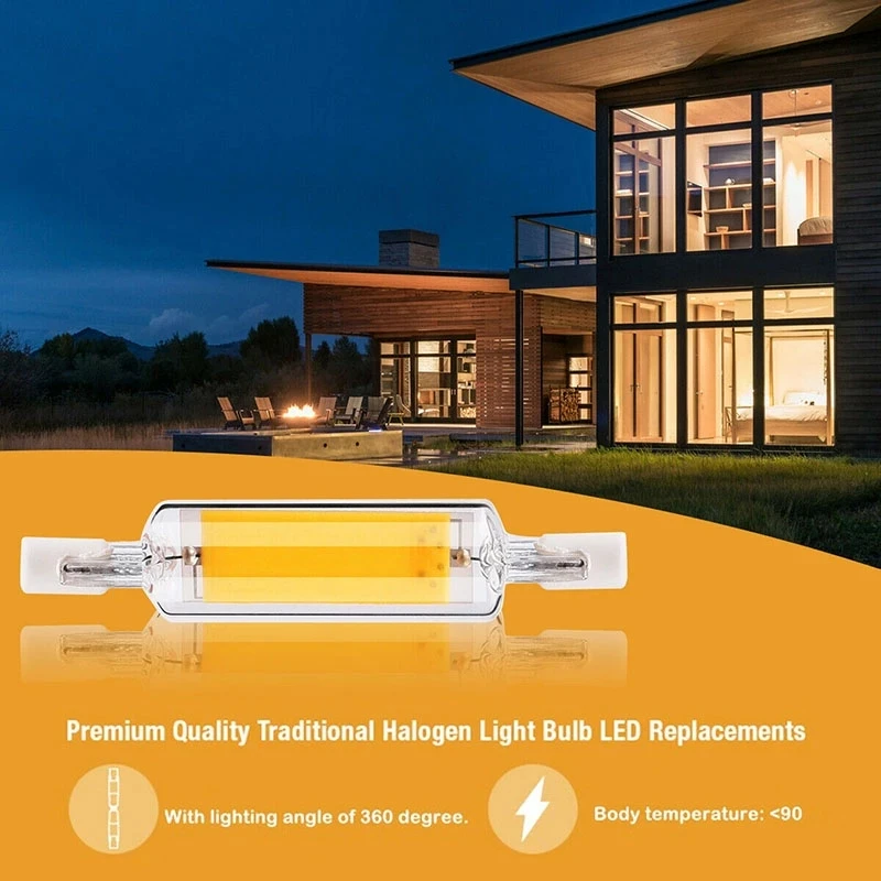 R7S LED COB หลอดไฟ 78 มม.118 มม.หลอด High Power AC110V 220V บ้านเปลี่ยนหลอดฮาโลเจน