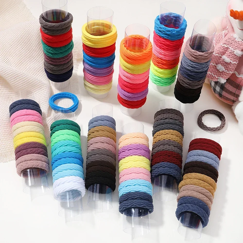 12 Uds. De bandas elásticas básicas simples para el cabello para mujeres y niñas, lazos, coleteros, bandas de goma, diadema de moda, accesorios para el cabello