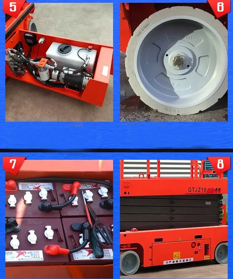 Shear fork hydraulic aerial work platform scissors lifting platform bridge crane