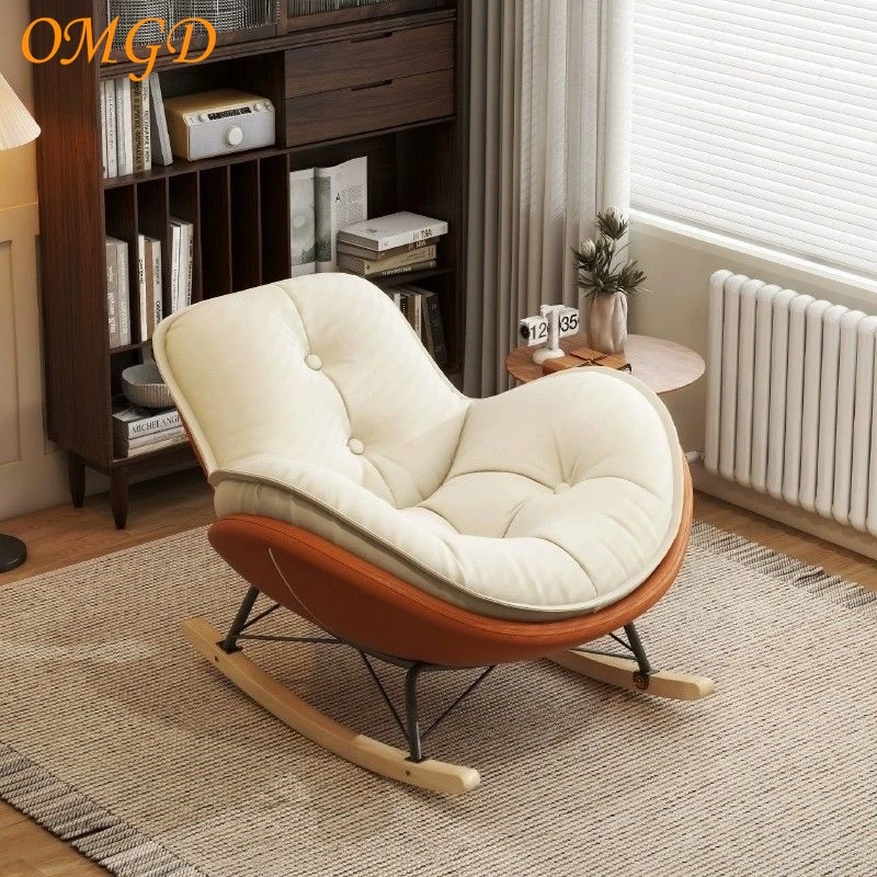 เพนกวินโยกเก้าอี้ Recliner โมเดิร์นระเบียงบ้านเก้าอี้ห้องนั่งเล่นเดี่ยวหรูหรา Leisure Lazy โซฟาโยกเก้าอี้
