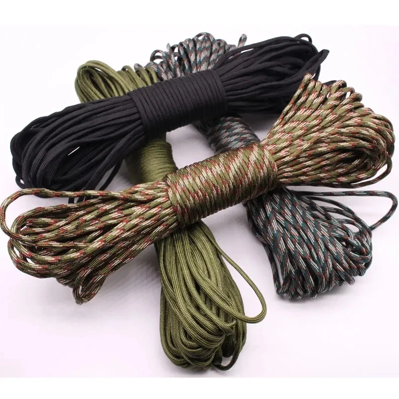 Przewód Paracord 31M 7 rdzeni 550 liny taktycznej o średnicy 4mm do smycz survivalowa kempingowego lina spadochronowa akcesoria namiot turystyczny
