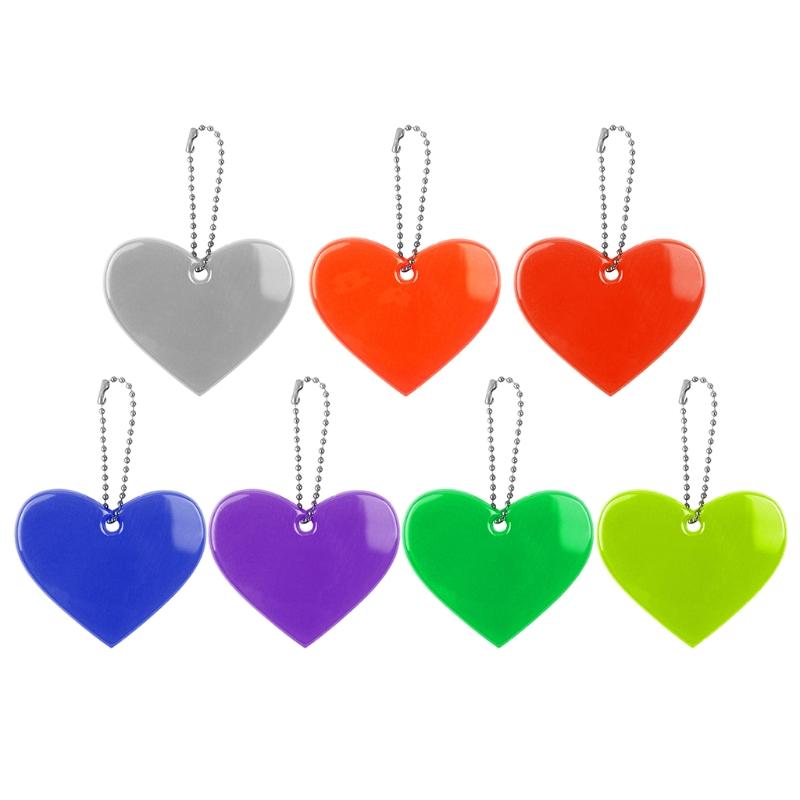 Bright Heart Réfléchissant pour enfants pour porte-clés Gear pour sac à dos scolaire 5PA R2LB
