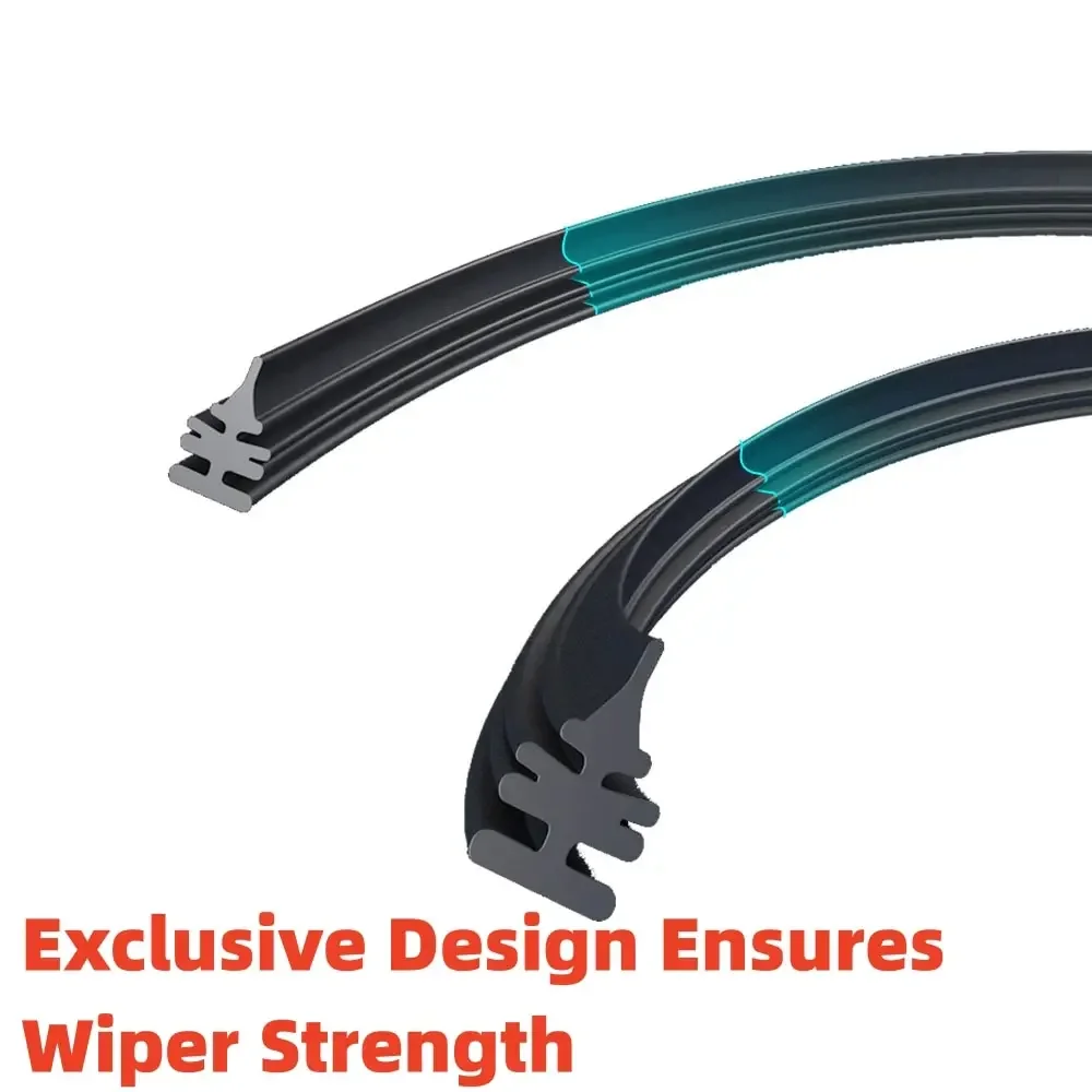OEM Quality Car Windshield Wiper Blades U-type Universal Soft Rubber Frameless Bracketless Premium All-Season Automotive Replace