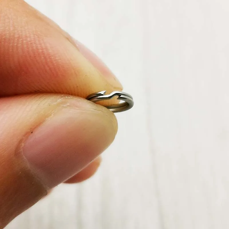 50 Cái/lốc Thép Không Gỉ Câu Cá Nhẫn Chia Clip Xoay Đôi Thay Đổi Nhanh Móc Nối Cá Chép Phụ Kiện Câu Cá Mồi Giả