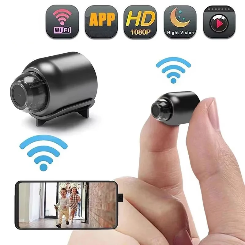 Mini 1080P HD Camera WiFi Wireless Night Vision Motion Detection Video Camera Home Security Camcorder Audio Video Recorder