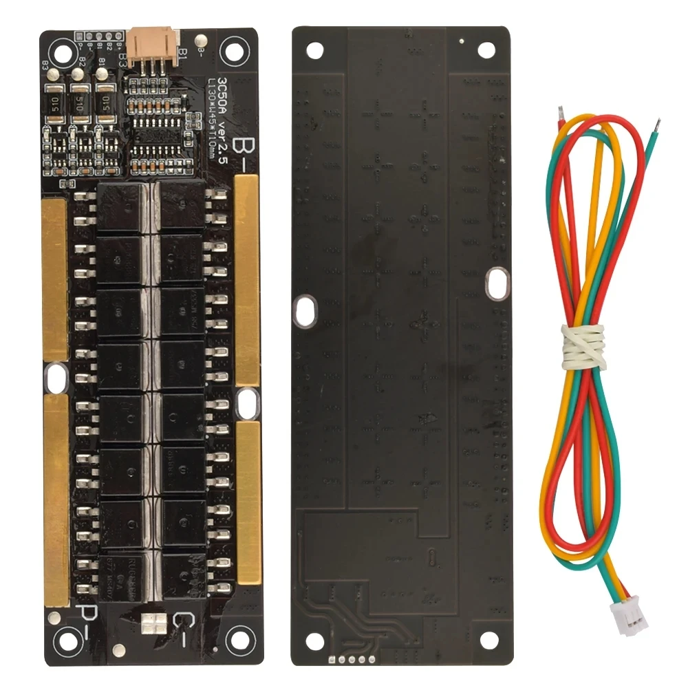 Placa de proteção de bateria de lítio ternária RONXII 3S 50A com corrente contínua e pacote de bateria inversora de cabeça balanceada