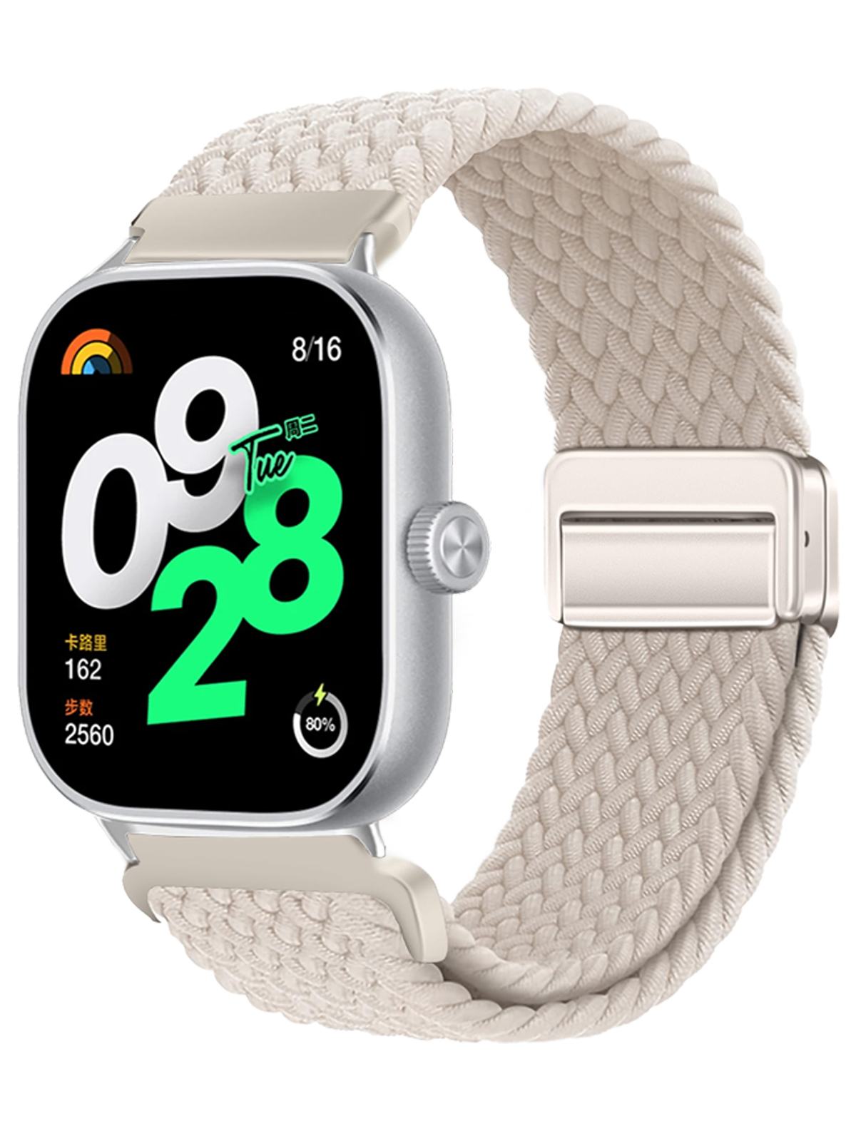 磁気ループ Xiaomi Redmi Watch 4 ストラップ調節可能な編組スポーツナイロン交換ベルトコレアブレスレット Miband 8 プロバンド