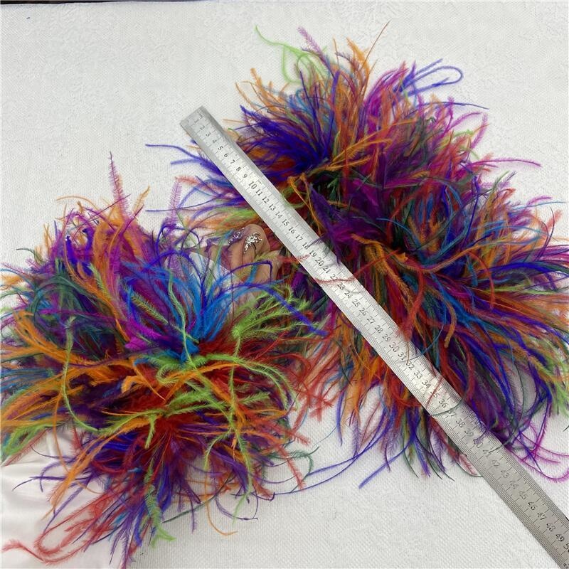 Pulsera de plumas Extra grande para mujer, Mangas de brazo con plumas, puño a presión, ropa, calentador