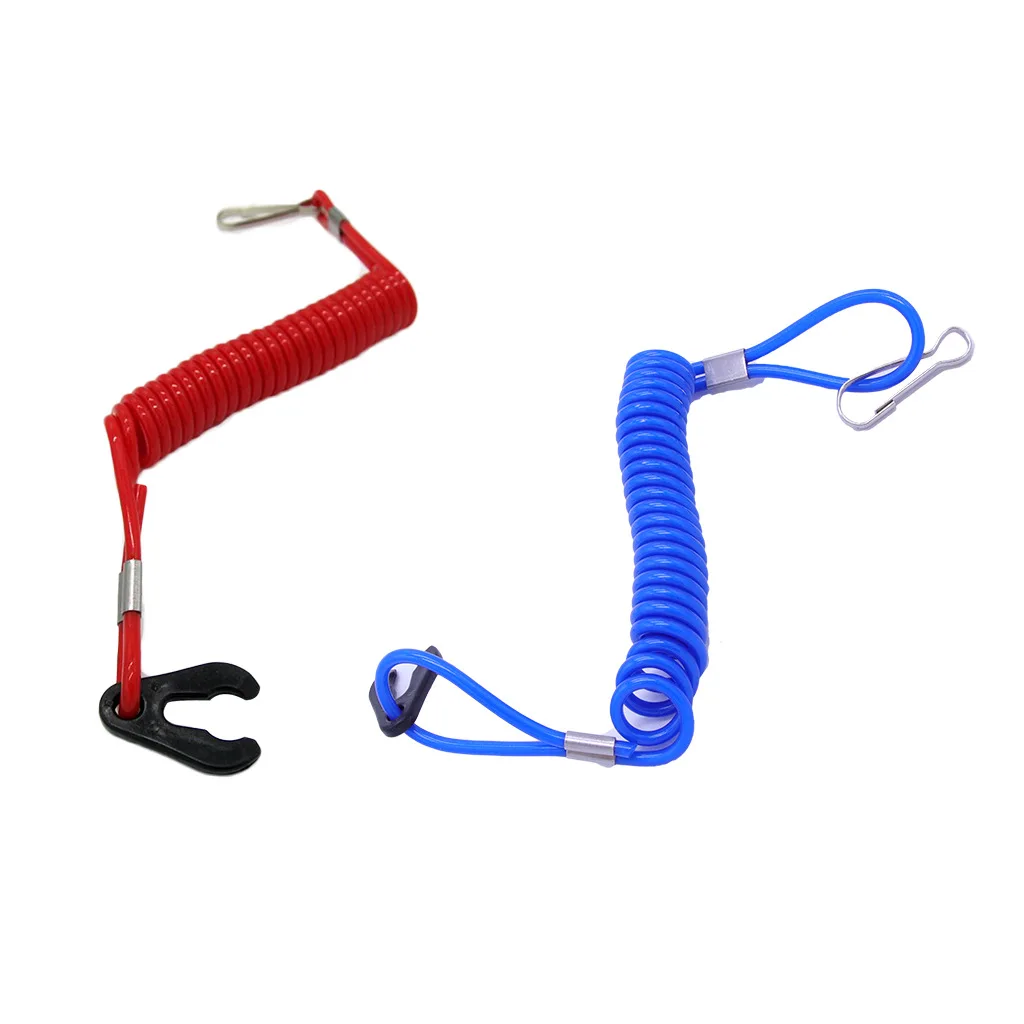 Outboard Engine Motor Scooter ATV Kill Stop Switch Safety Tether Cord Lanyard