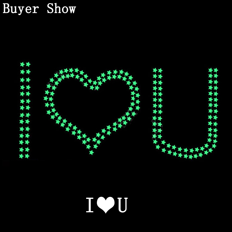 PVC ดาวเรืองแสงสติกเกอร์ส่องสว่างใน Dark Night Fluorescent Wall Art Decals สําหรับห้องเด็กเพดาน Home Festival Party ตกแต่ง