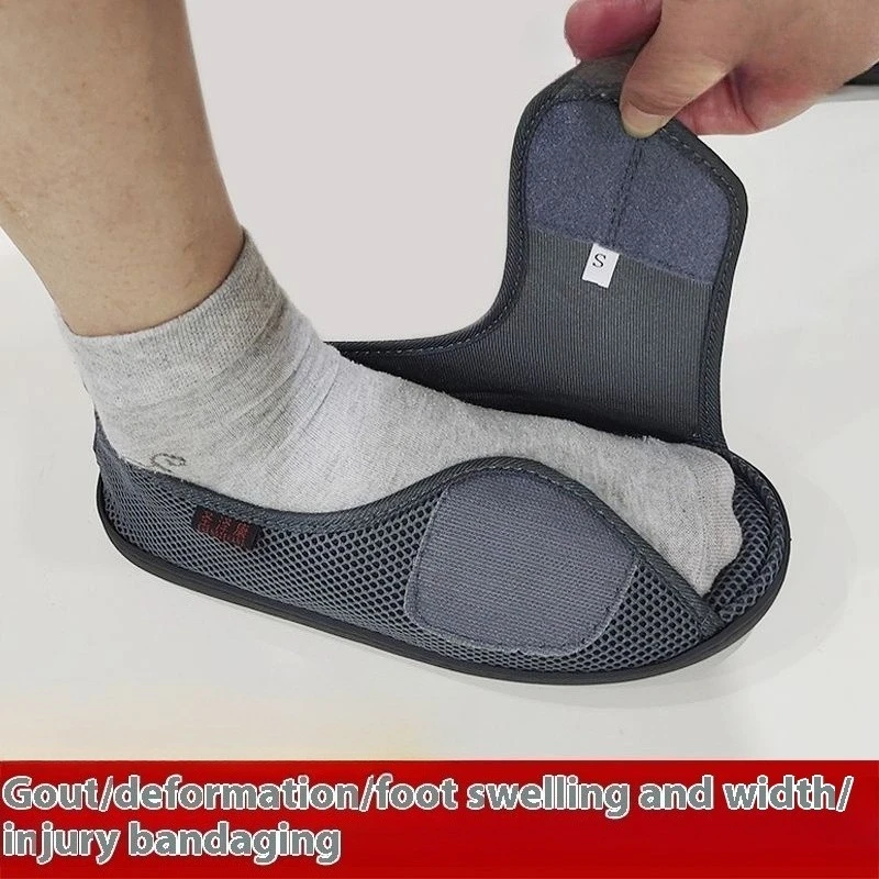 Orthopädische Schuhe mit breiter Breite, ältere Senioren, extra breite Zehenbox, Ballenrelief, rutschfeste, weiche Sohle, fette Fußtuch-Turnschuhe, geschwollen