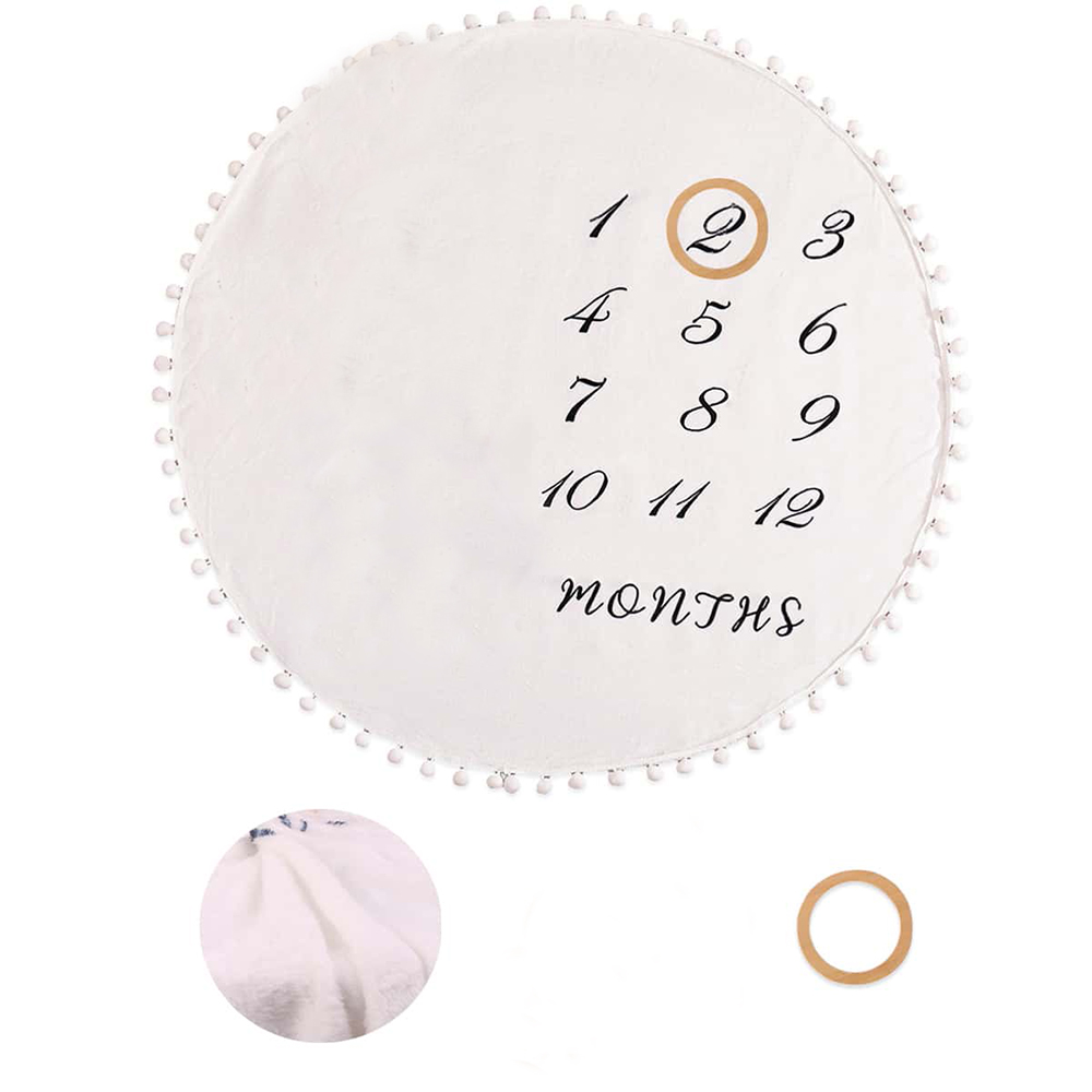 Ylsteed フランネル月間マイルストーンブランケット赤ちゃん 1 年目カレンダー月間成長チャートシャワーギフト新生児写真背景