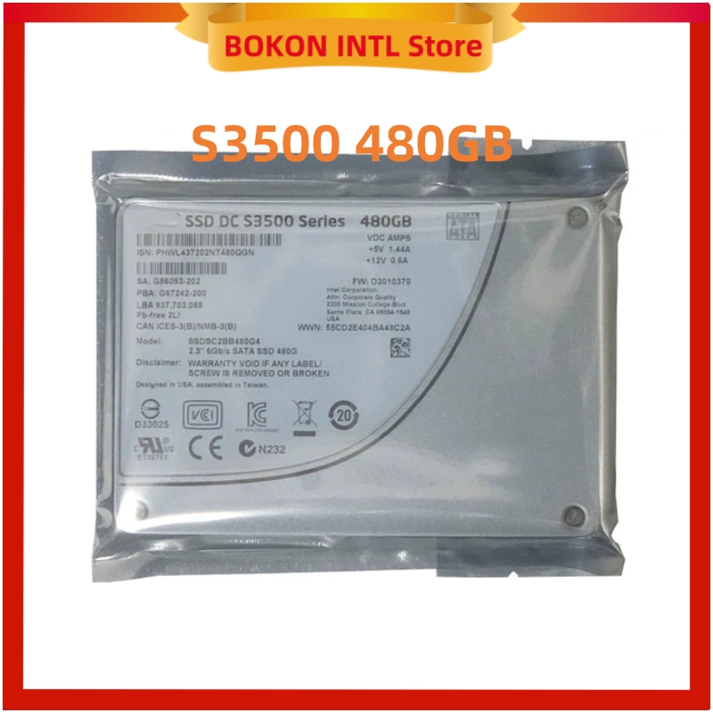 SSD DC S3500 SERIES 800GB 480G 300G 80G  SSD 5300 240GB S3510 800GB 6Gb/s 2.5" SATA  SSDSC2BB800G4 Solid State Drive for INTEL
