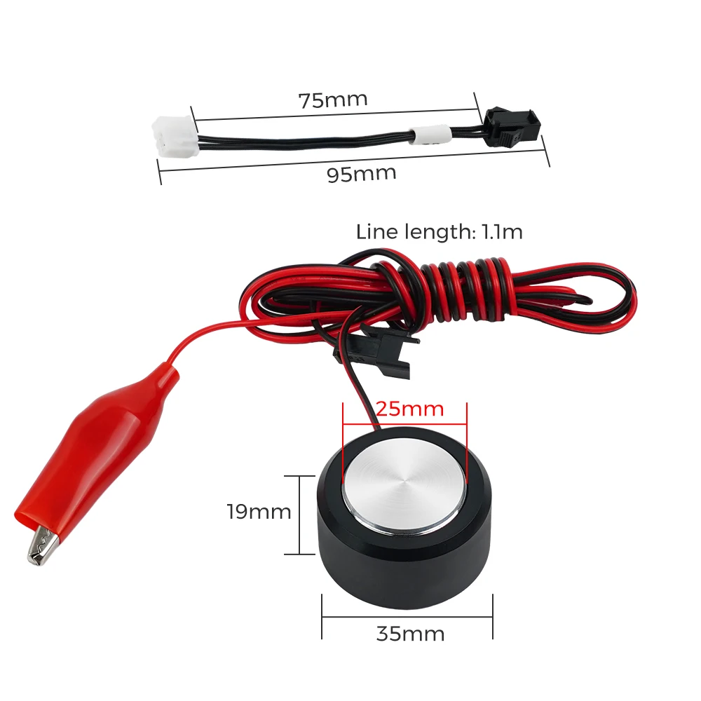 Herramienta CNC de eje Z, sonda de placa táctil de ajuste para enrutador TTC450 Mach3 GRBL 3018, fresadora, máquina de grabado, Sensor de bloque de control cero